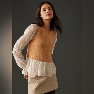 Anthropologie Layered Sweater Vest